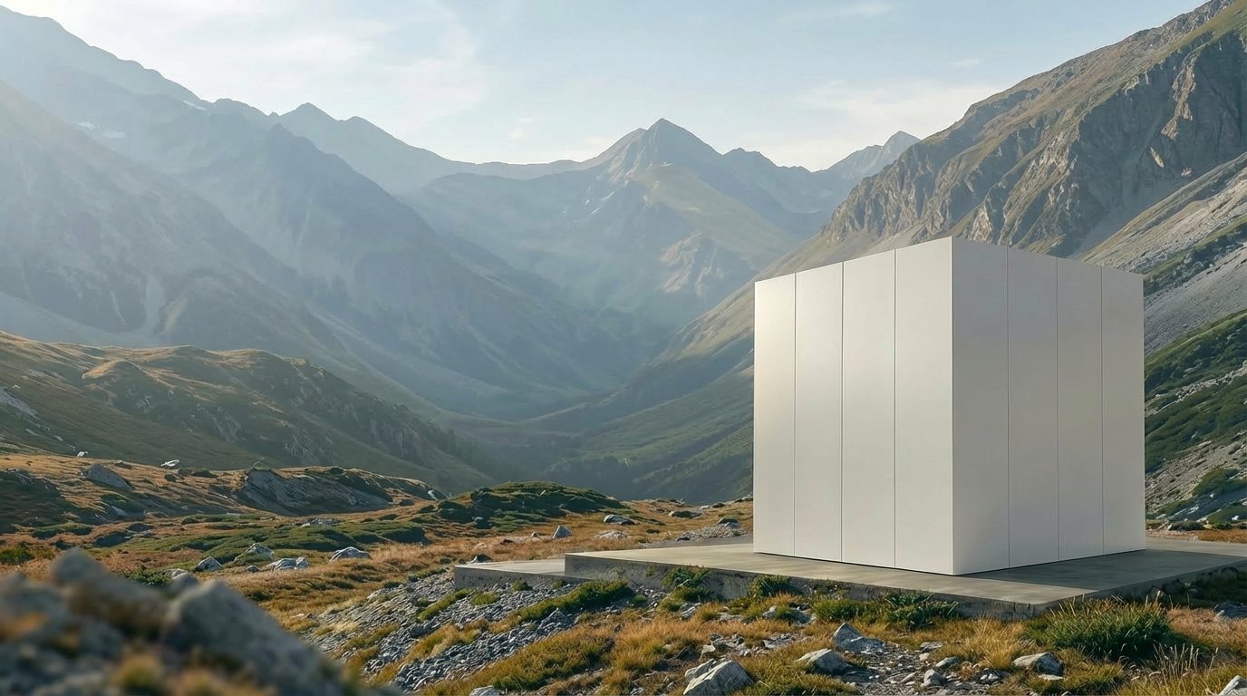 A ClearShield protective enclosure installed over an asset in open terrain